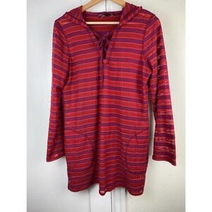 Pull Capuche Henley Femme PrAna – Gris Chiné, Laine Et Polyester, Taille XL